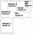 Chemnitz Gepflegte 3-Zimmer mit Laminat und Wannenbad in Uni- und Zentrumsnähe* Wohnung mieten