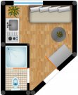Raunheim 1-Zimmer App. mit Singleküche und eigenem Bad. Mtl. 350 € inkl. Strom Hotelkosten sparen! Wohnung mieten